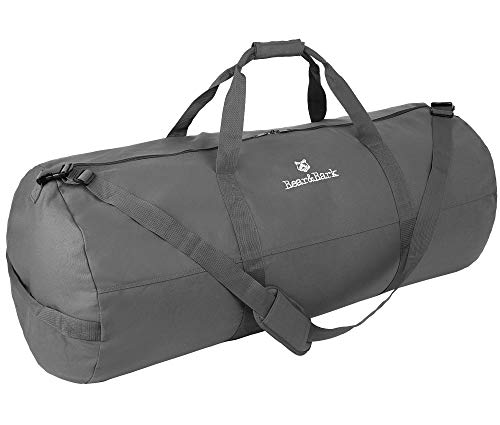 Large Grey Canvas Duffle Bag