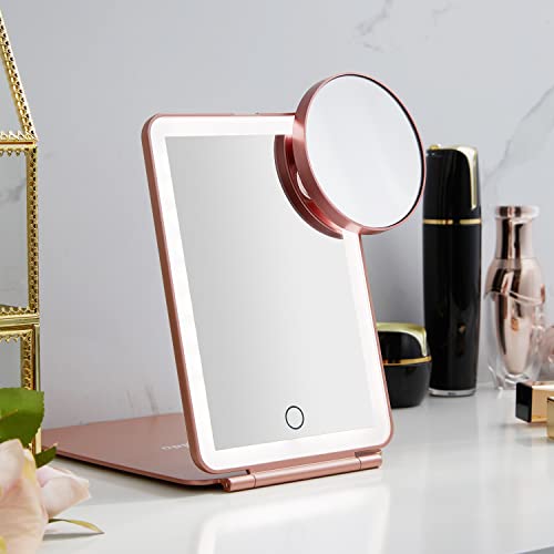 LED Foldable Travel Makeup Mirror