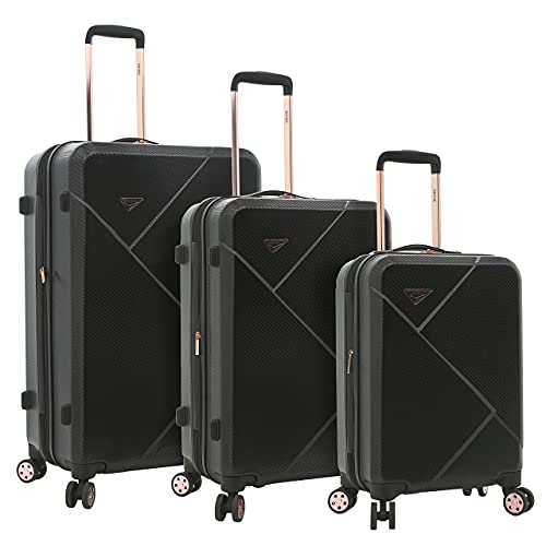 Kensie Women's Hardside Spinner Luggage Set - Black