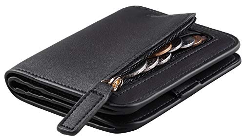 Toughergun Women's Rfid Blocking Compact Genuine Leather Wallet