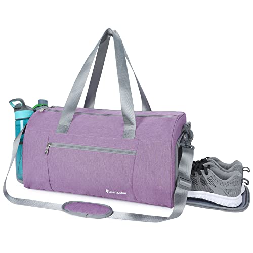 Sports Gym Bag with Wet Pocket & Shoe Compartment Purple