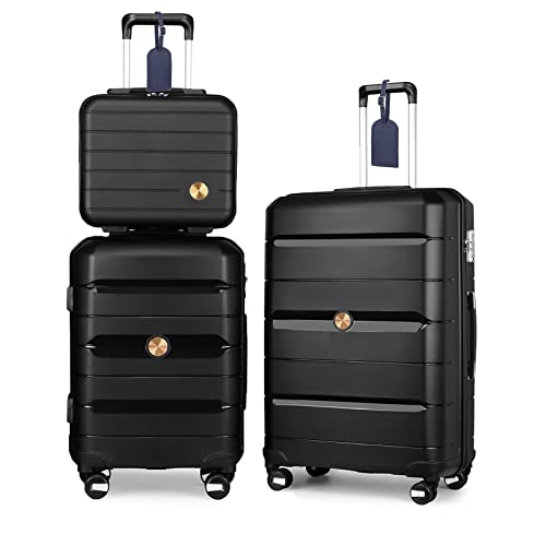 Somago 3-Piece Luggage Set - Classic Black