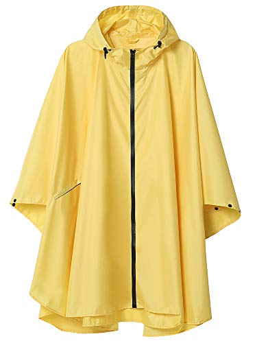 SaphiRose Rain Poncho Jacket Coat Hooded with Pockets