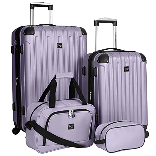 Midtown Hardside Luggage Travel Set, Lilac, 4-Piece