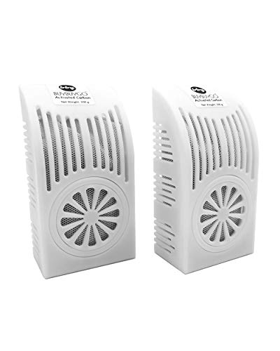 [2-Pack] Charcoal Bags with Plastic Box, Air Purifying Bag