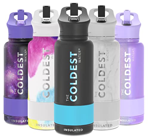 Coldest Sports Water Bottle with Straw Lid
