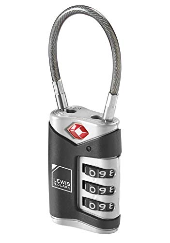 TSA Approved Luggage Lock with Steel Cable