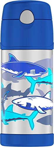 Thermos Funtainer 12oz Bottle, Blue Sharks