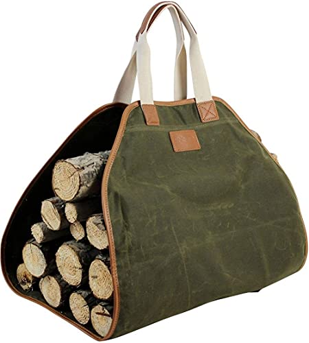 Durable Canvas Log Carrier Bag
