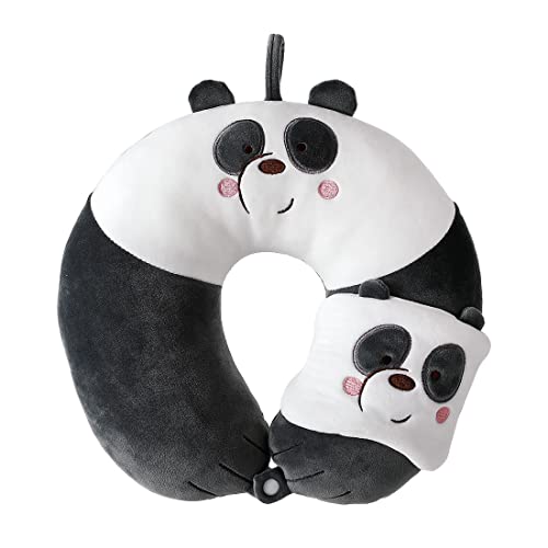 MINISO We Bare Bears Travel Neck Pillow with Eye Mask