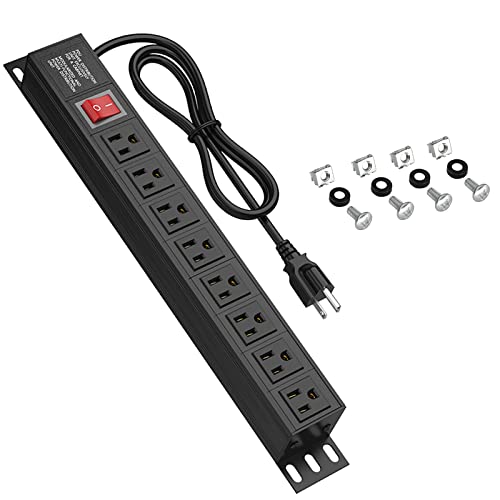 Heavy Duty Rack Mount Power Strip Surge Protector PDU