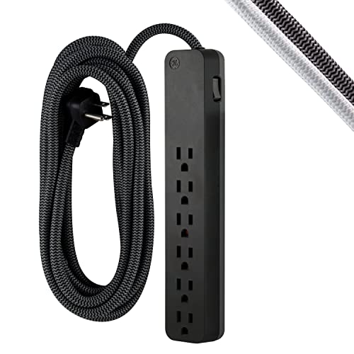 GE 6-Outlet Surge Protector with 20ft Braided Extension Cord