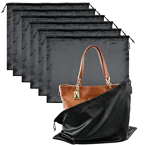 Handbag Dust Bags for Travel Storage - Silk Drawstring Pouches