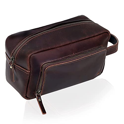 Leather Travel Toiletry Bag