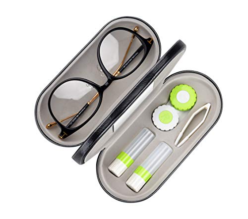 Double Sided Portable Contact Lens Case and Eyeglasses Case