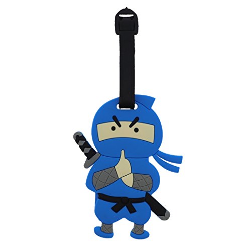 Cute Ninja Boy Luggage Tag for Easy Suitcase Identification