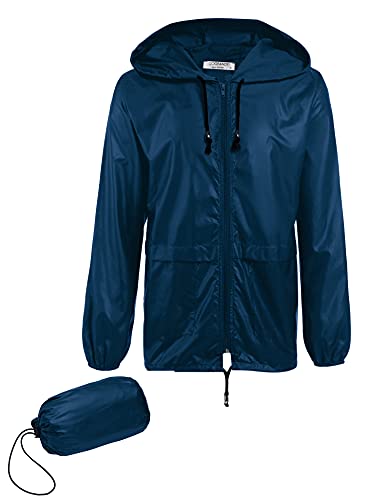 COOFANDY Men's Lightweight Rain Jacket for Travel - Waterproof and Stylish