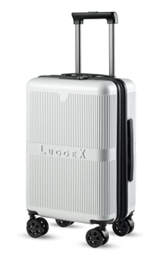 LUGGEX White Carry On Luggage 22x14x9