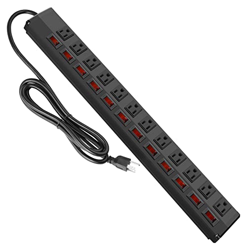 Heavy Duty Power Strip with Individual Switches