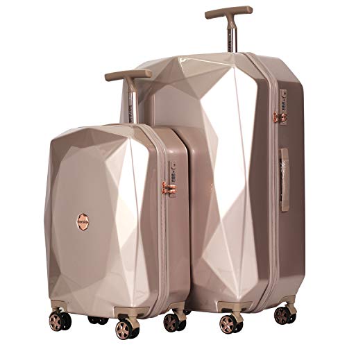 kensie Women's 3D Gemstone Spinner Luggage Set
