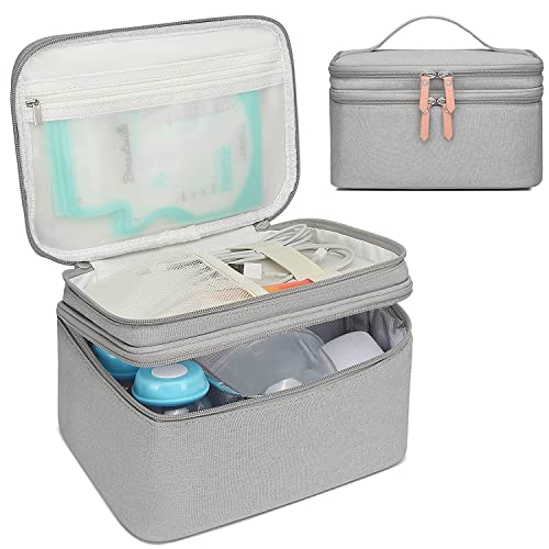 QIUXQIU Breast Pump Bag with Cooler Mini Pumping Bags