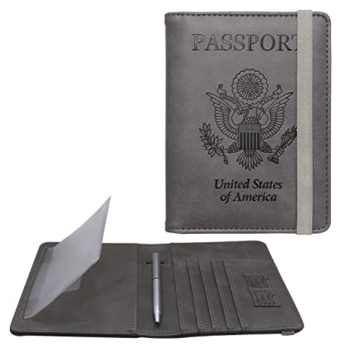 WALNEW Passport and Vaccine Card Holder Combo