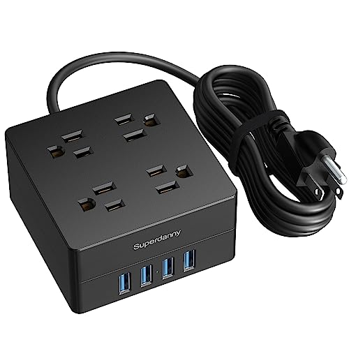 SUPERDANNY 5ft Power Strip Surge Protector
