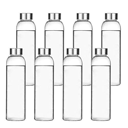 Encheng Glass Water Bottles - Reusable and Leakproof Travel Bottles