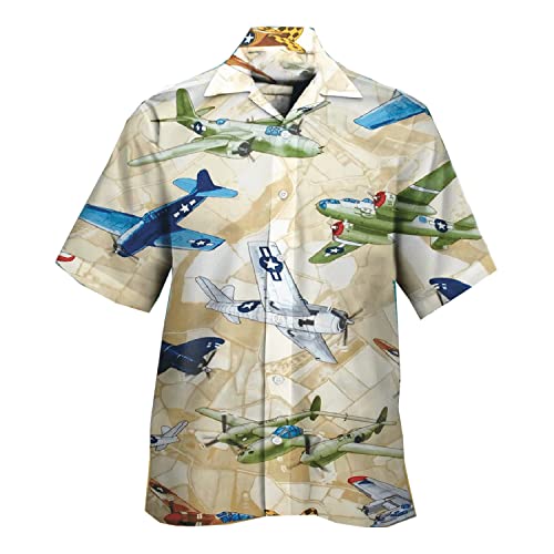 Flying Sky Airplane Hawaiian Shirt