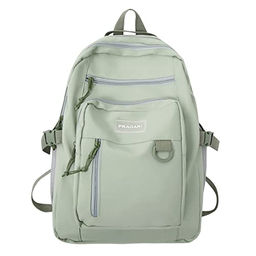 PRAGARI Kids Backpack - Cute Aesthetic Green Backpack for Travel