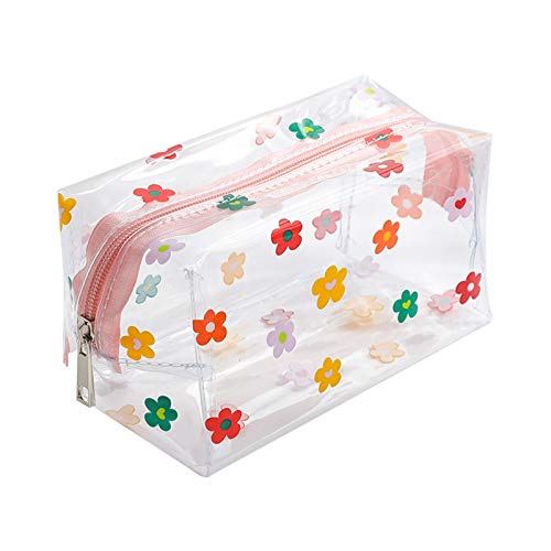 Clear Cosmetic Bag Cute Cartoon Flower Cosmetic Bag