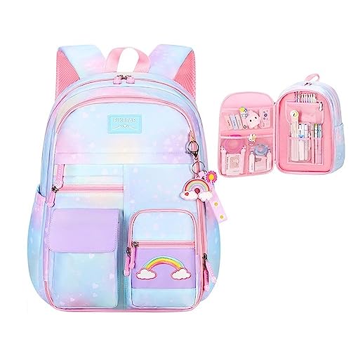 Cute Girls Backpack for Elementary School Kids