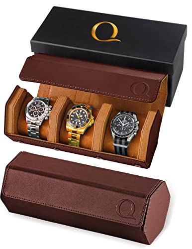 QWATCHBANDS Napa Leather Watch Rolls for Men