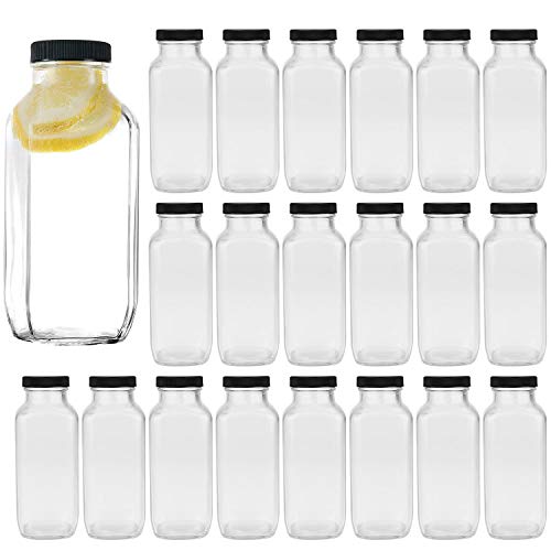 Encheng Vintage Glass Water Bottles 16oz - Pack of 20