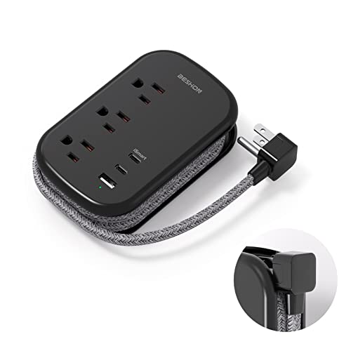 Travel Power Strip with USB C Ports