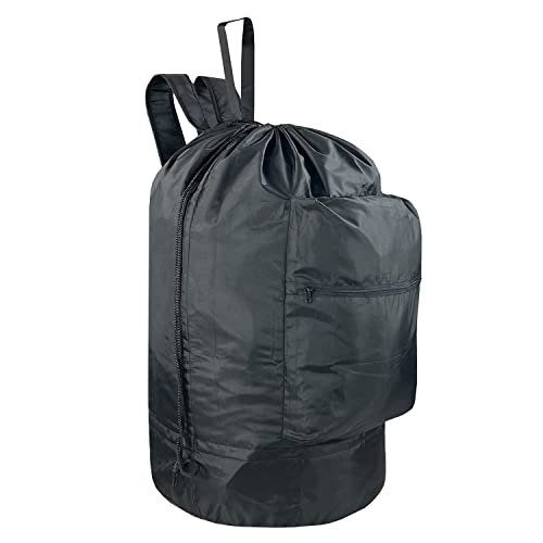 Laundry Bag Backpack with Shoulder Straps and Pocket