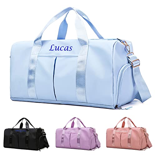 Personalized Duffel Travel Bag Blue