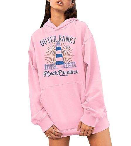 OBX Travel Hoodie Sweatshirt - Unisex X-Large Pink