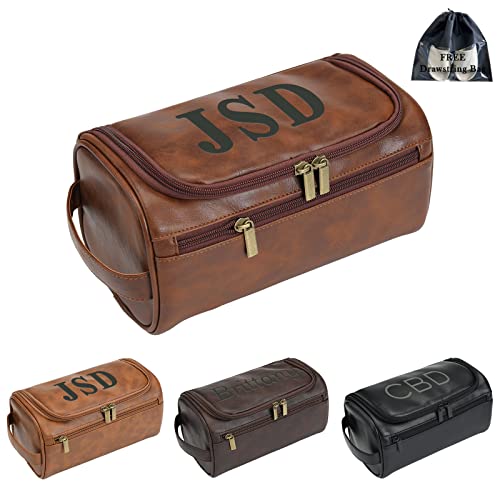 Personalized Leather Toiletry Bag