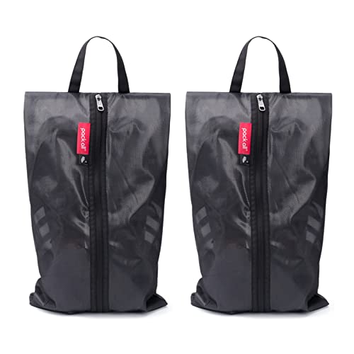 Water Resistant Shoe Storage Organizer - 2 Pack Plus-Black