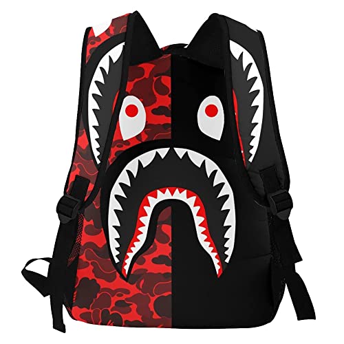 Stylish and Functional Shark Camo Red Camo Backpack
