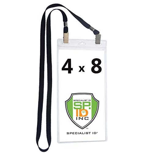 Extra Large Ticket & Event Credential Badge Holders with Lanyards