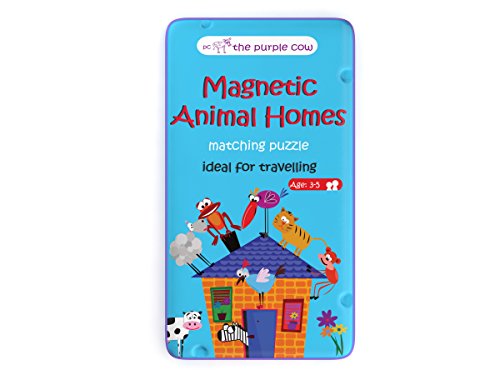 Purple Cow Magnetic Travel Animal Homes - Matching Game