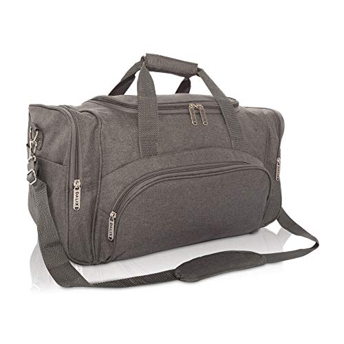 DALIX Gray Large Travel Duffle Bag