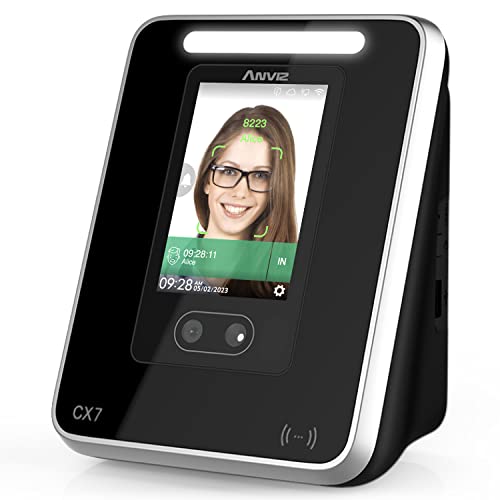 ANVIZ Time Clock - CX7: Advanced Face Biometric Time Attendance Machine for Small Businesses