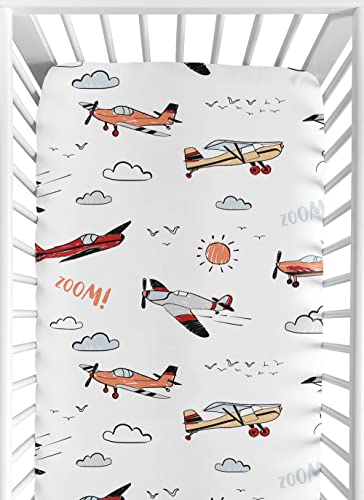 Vintage Airplane Boy Fitted Crib Sheet