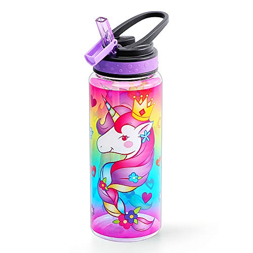 HomTune Cute Unicorn Water Bottle for School Kids Girls