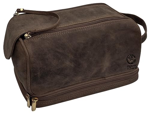 RUSTIC TOWN Leather Toiletry Bag