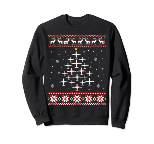 Airplane Christmas Ugly Xmas Sweater Sweatshirt
