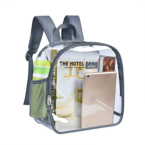 Clear Mini Backpack for Stadium Approved Travel - Grey